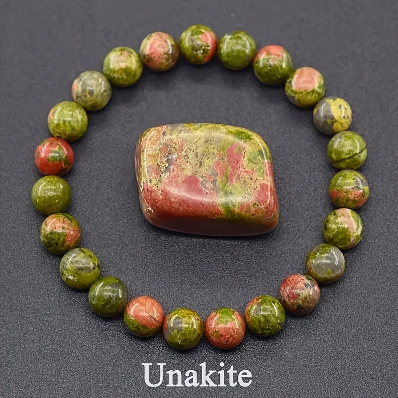 9pcs Natural Stone Beaded Stretch Bracelets Set, Yoga Gifts